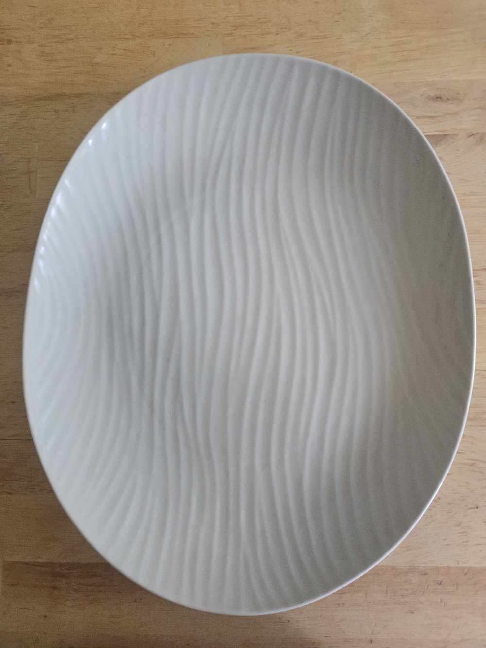 Sophie Conran Portmeirion White Textured Wave Ceramic Platter